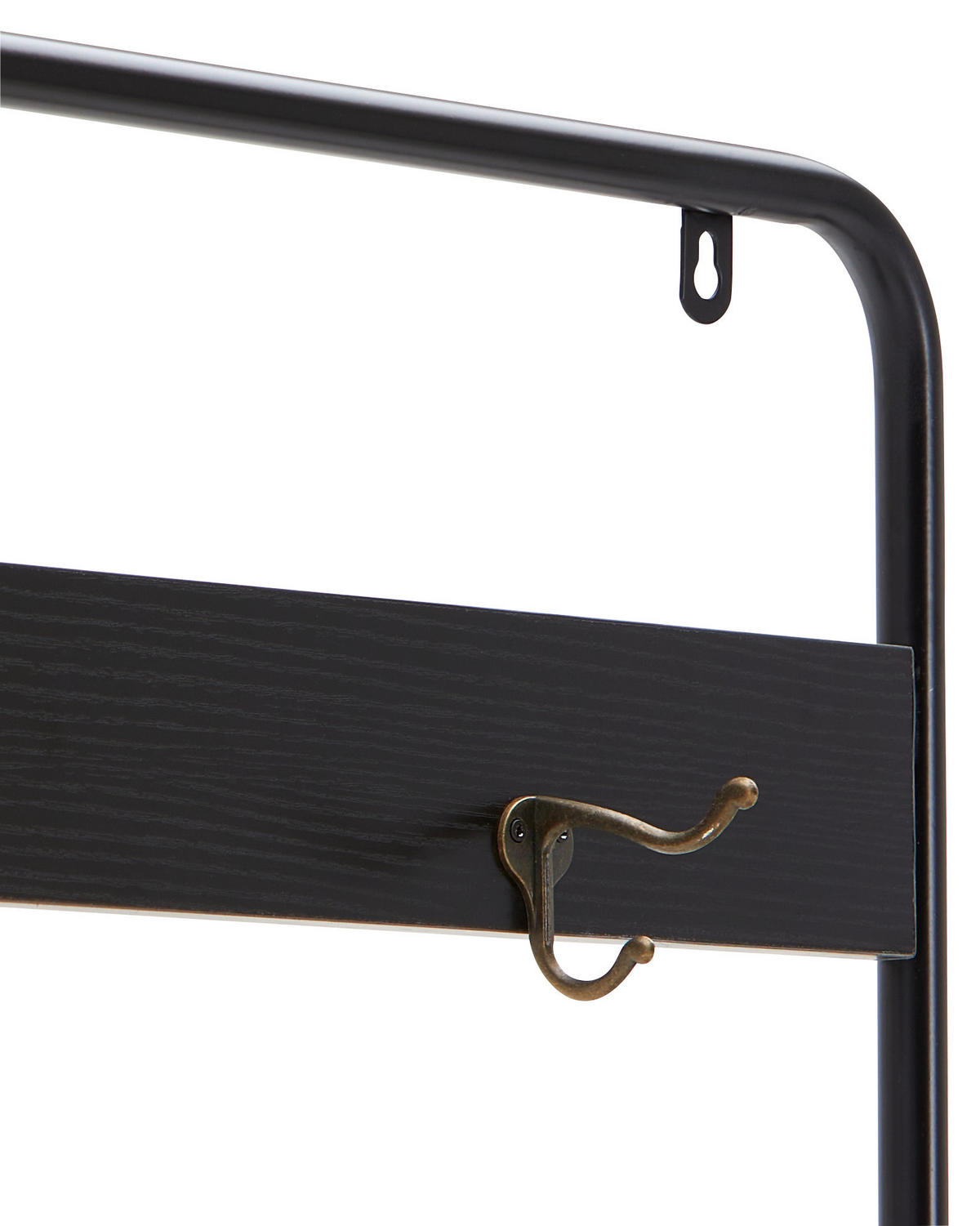 GARDEROBE 2-teilig  in 90/173/37 cm  - Schwarz, Trend, Holzwerkstoff/Metall (90/173/37cm) - Carryhome