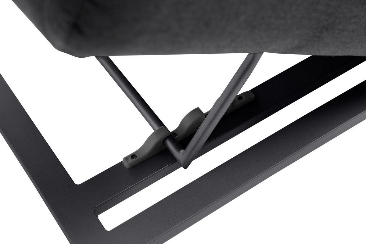 SONNENLIEGE 213/33/90 cm  - Anthrazit/Grau, Basics, Textil/Metall (213/33/90cm) - Kettler