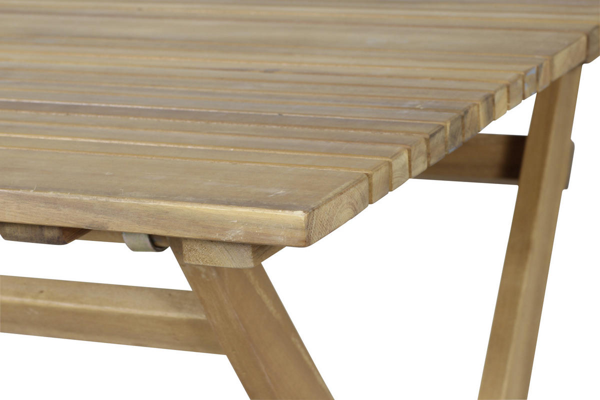 GARTENTISCHGRUPPE Akazie massiv  - Akaziefarben, KONVENTIONELL, Holz - Siena Garden