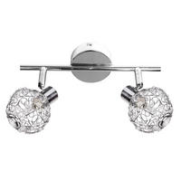 SPOTLIGHT Collar 27/8,5/17 cm   - kromfärg/transparent, Design, metall/glas (27/8,5/17cm)