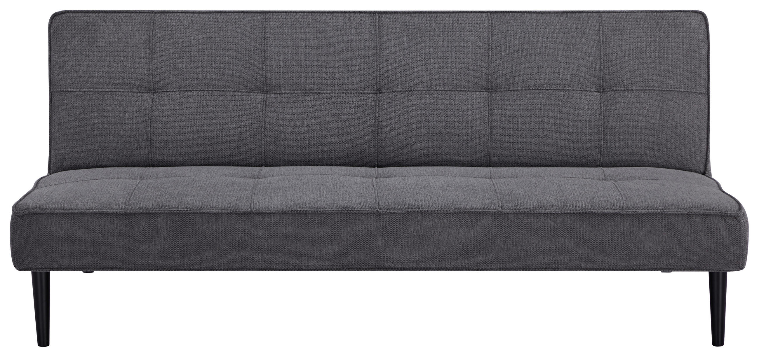 SCHLAFSOFA Webstoff Grau  - Schwarz/Grau, Design, Holz/Textil (179/77/93,5cm) - Ti'me
