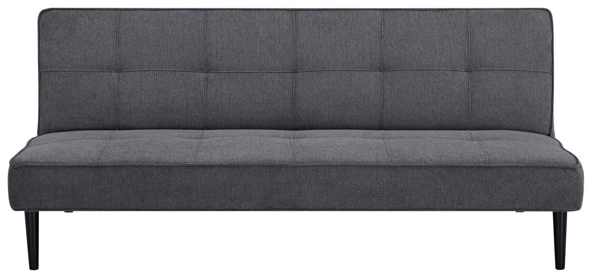 SCHLAFSOFA Webstoff Grau  - Schwarz/Grau, Design, Holz/Textil (179/77/93,5cm) - Ti'me