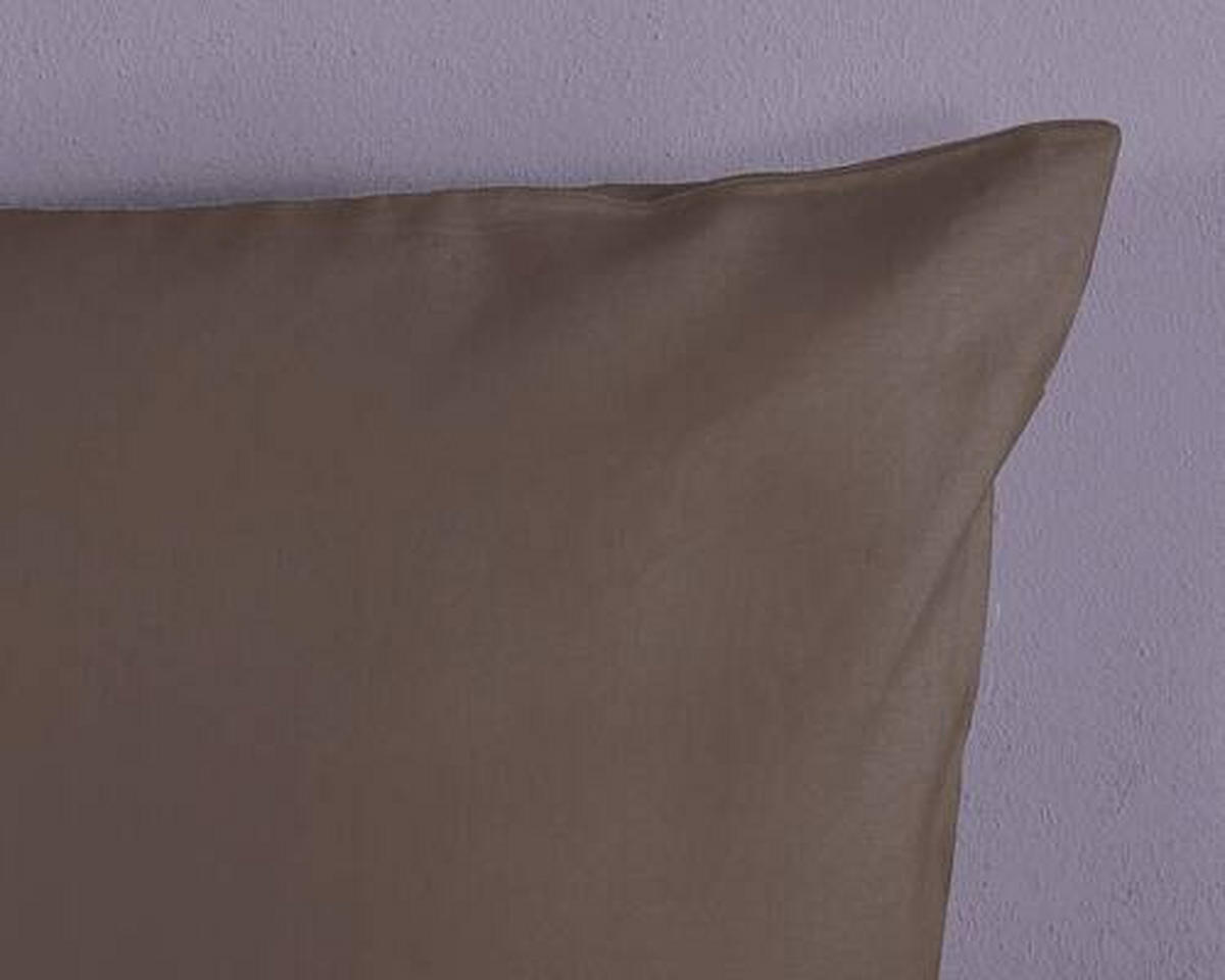 BETTWÄSCHE Uni Dark Chocolate Satin 135/200 cm  - Dunkelbraun, Basics, Textil (135/200cm)