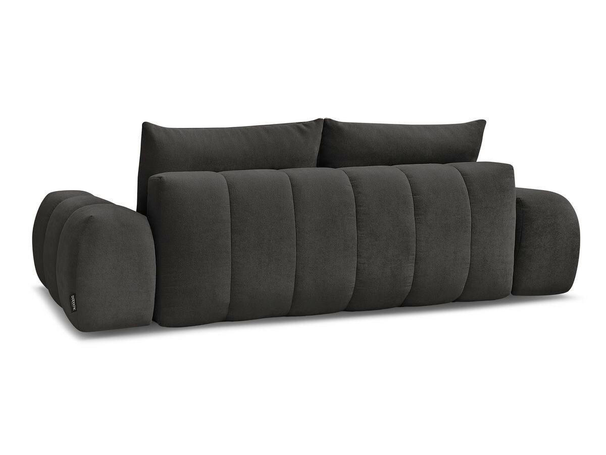 3-SITZER-SOFA EVEREST Struktur Schwarz  - Schwarz, MODERN, Kunststoff/Textil (278/90/115cm)