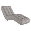 LIEGE ISABELLA in Chenille, Flachgewebe Grau  - Chromfarben/Grau, MODERN, Textil/Metall (68/88/164cm) - MID.YOU