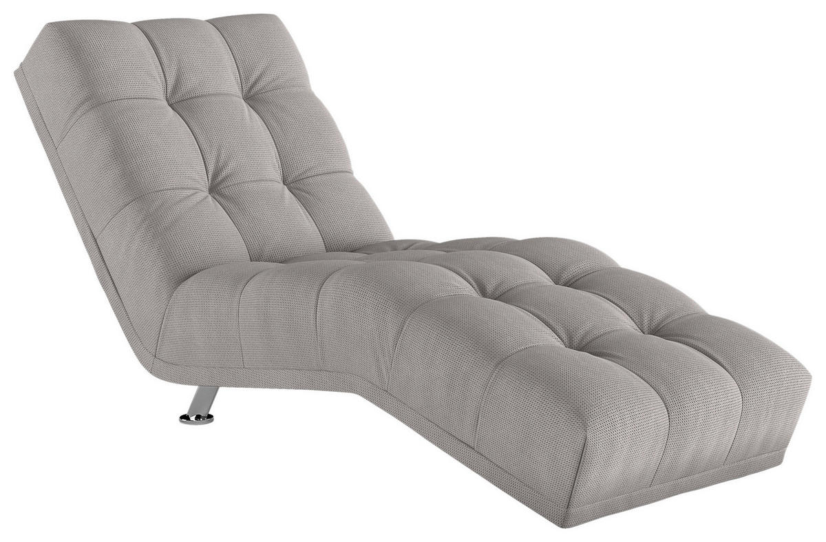 LIEGE ISABELLA in Chenille, Flachgewebe Grau  - Chromfarben/Grau, MODERN, Textil/Metall (68/88/164cm) - MID.YOU