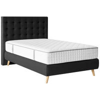 BOXSPRINGBETT 120/200 cm  in Dunkelgrau  - Dunkelgrau, Design, Holz/Textil (120/200cm) - Welnova