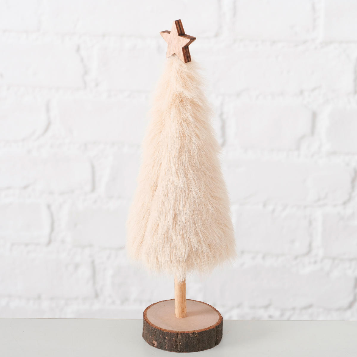 DEKOBAUM - Beige/Creme, LIFESTYLE, Holz/Kunststoff (7,5/23cm)