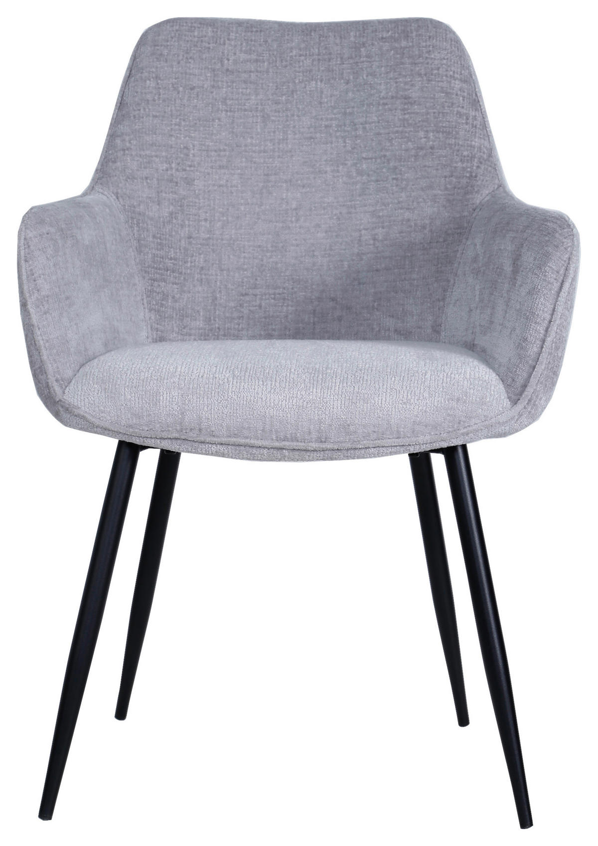 ARMLEHNSTUHL  in Eisen Bouclé  - Schwarz/Grau, MODERN, Holz/Textil (58/84/61cm) - MID.YOU