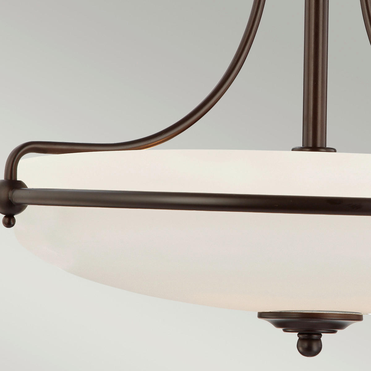DECKENLEUCHTE  53.3/35.6 cm    - Dunkelbraun/Bronzefarben, Romantik / Landhaus, Glas/Metall (53.3/35.6cm) - Elstead Lighting