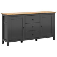 SIDEBOARD  in 186/96/44 cm  - Graphitfarben/Schwarz, Design, Holzwerkstoff/Kunststoff (186/96/44cm)