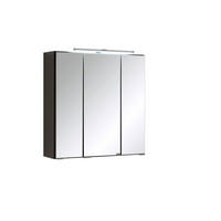 Dulap Cu Oglindă 60/64/20 cm  - culoare crom/grafit, Konventionell, sticlă/metal (60/64/20cm) - Held
