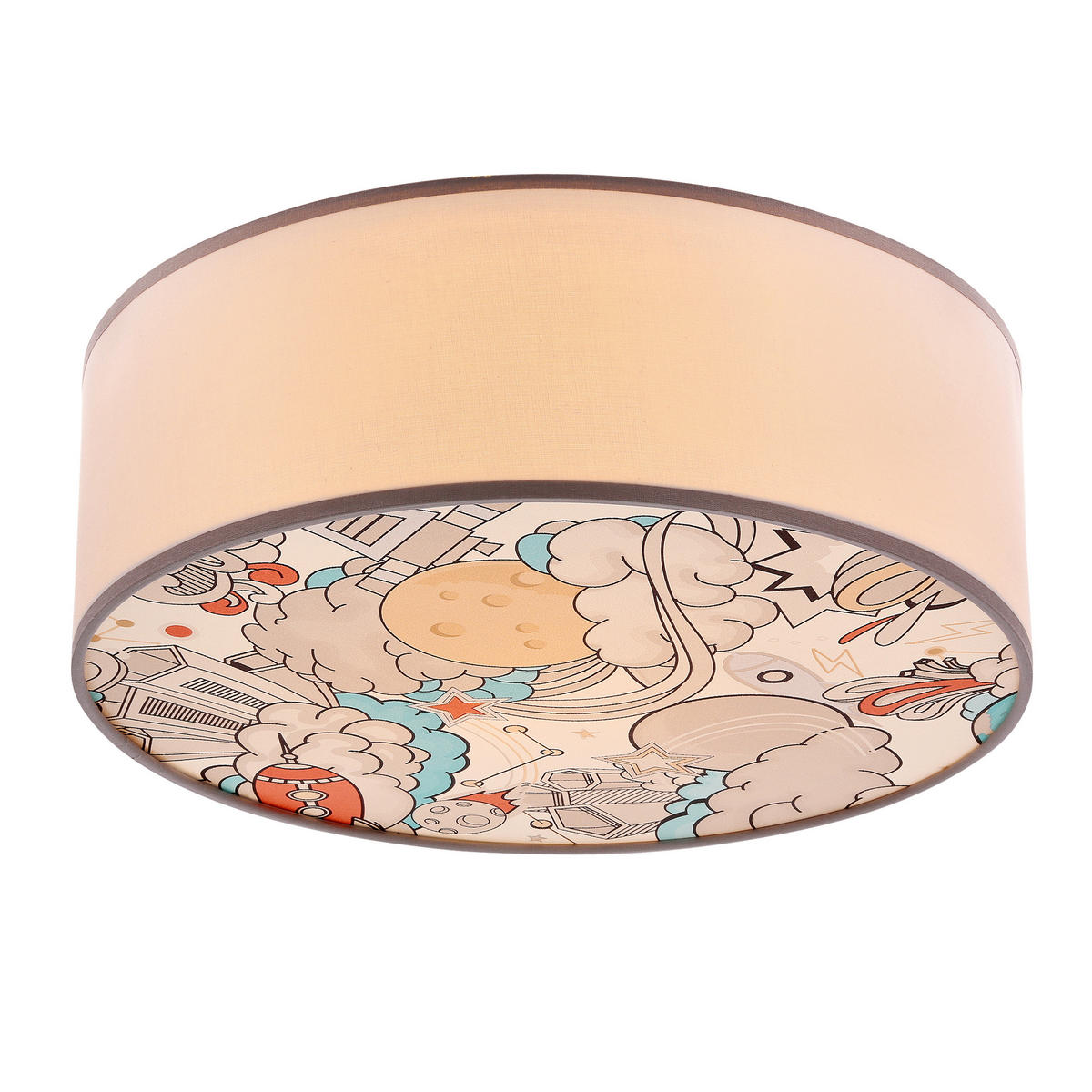KINDERDECKENLEUCHTE 38/38/14 cm   - Multicolor/Weiß, KONVENTIONELL, Kunststoff/Metall (38/38/14cm)
