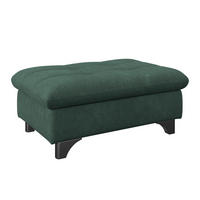 HOCKER in Textil Waldgrün  - Waldgrün/Chromfarben, Konventionell, Textil/Metall (108/46/108cm) - Livetastic
