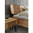 BETT 140/200 cm,  in Wildeiche  - Wildeiche/Schwarz, Natur, Holz (140/200cm) - Linea Natura