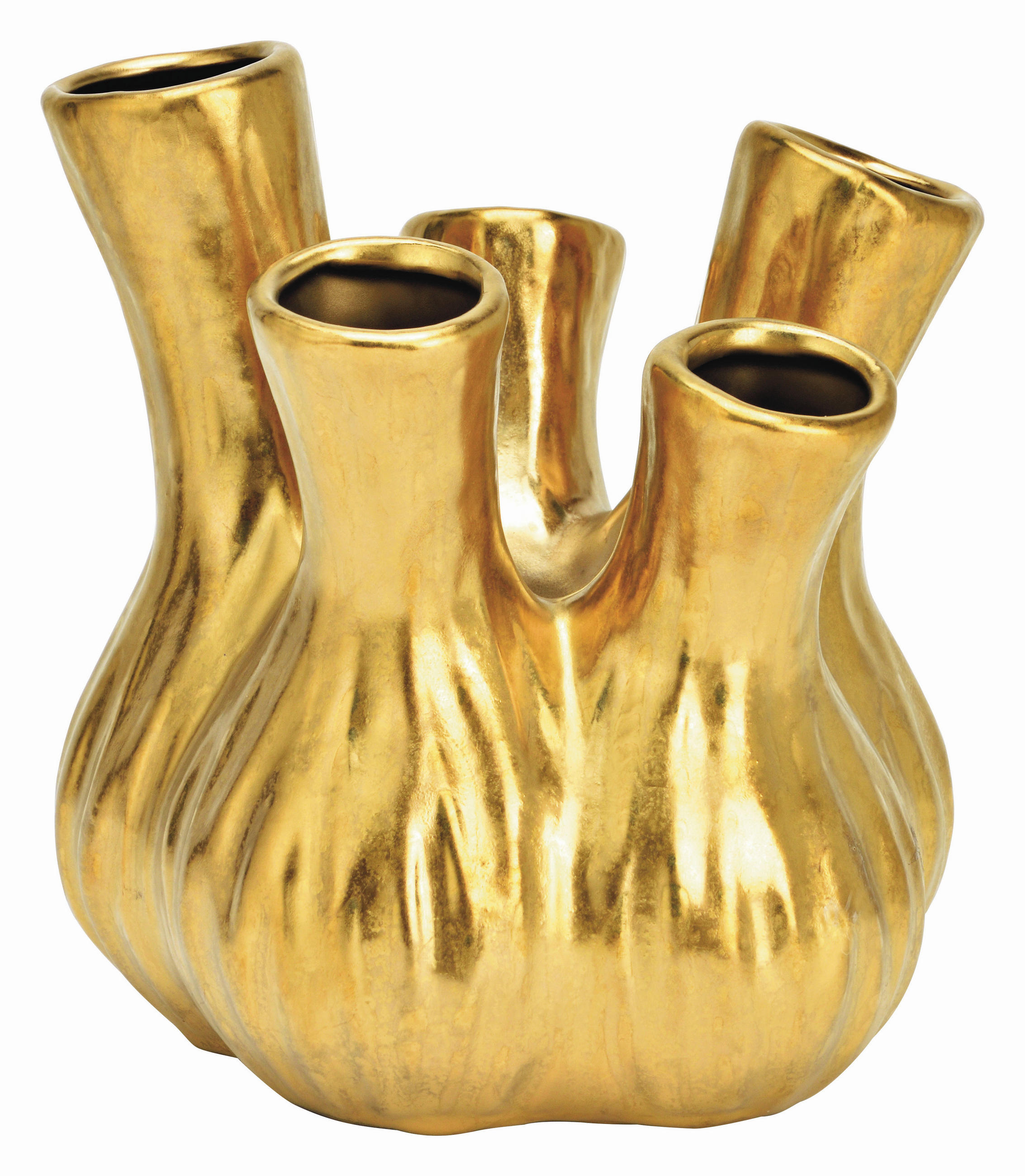 VASE  - Goldfarben, Basics, Keramik (20/21/20cm)