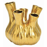 VASE  - Goldfarben, Basics, Keramik (20/21/20cm)