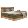 BOXSPRINGBETT 160/200 cm  in Eichefarben, Olivgrün  - Eichefarben/Schwarz, KONVENTIONELL, Holz/Holzwerkstoff (160/200cm) - Valnatura