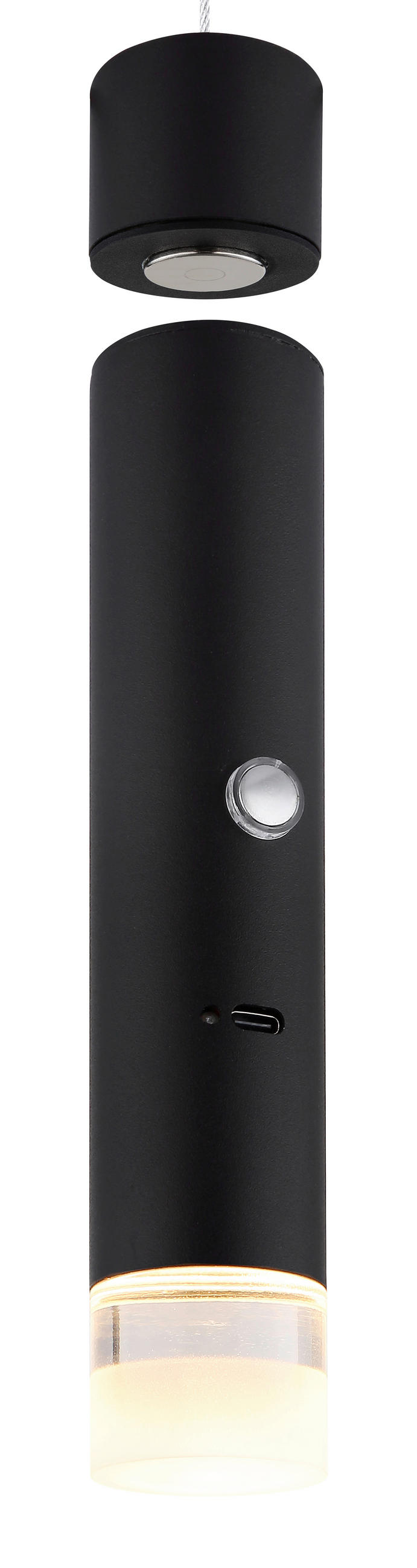 LED-HÄNGELEUCHTE Nowa 3,8/120 cm   - Klar/Schwarz, Basics, Kunststoff/Metall (3,8/120cm) - Novel