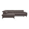 ECKSOFA in Chenille Graphitfarben  - Schwarz/Graphitfarben, Modern, Textil/Metall (201/296cm) - Livetastic