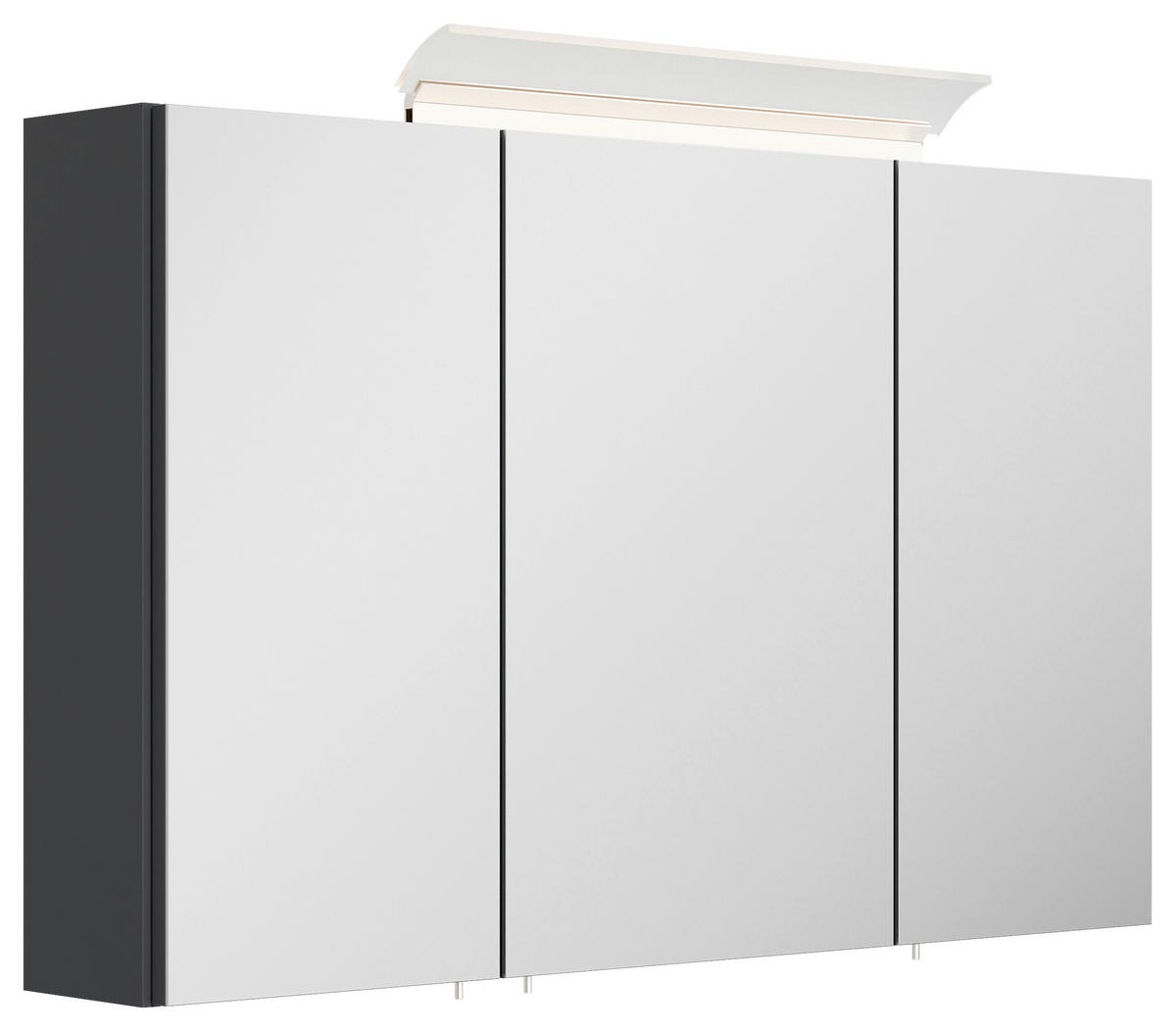 SPIEGELSCHRANK 120/62,5/17 cm  - Graphitfarben, MODERN, Glas/Holzwerkstoff (120/62,5/17cm) - MID.YOU