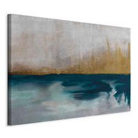 LEINWANDBILD Landschaft & Natur, Abstraktes 90/60/1,2 cm  - Blau/Goldfarben, Basics, Holz/Textil (90/60/1,2cm) - artgeist
