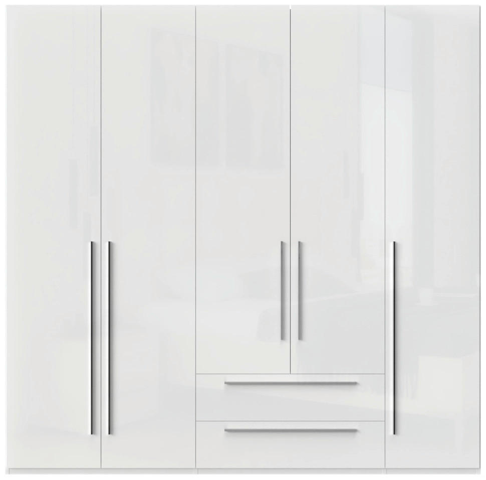 ORMAR SA KLASIČNIM VRATIMA bela, bela visoki sjaj  227/224/56 cm  - bela visoki sjaj/bela, Dizajnerski, pločasti materijal/plastika (227/224/56cm)