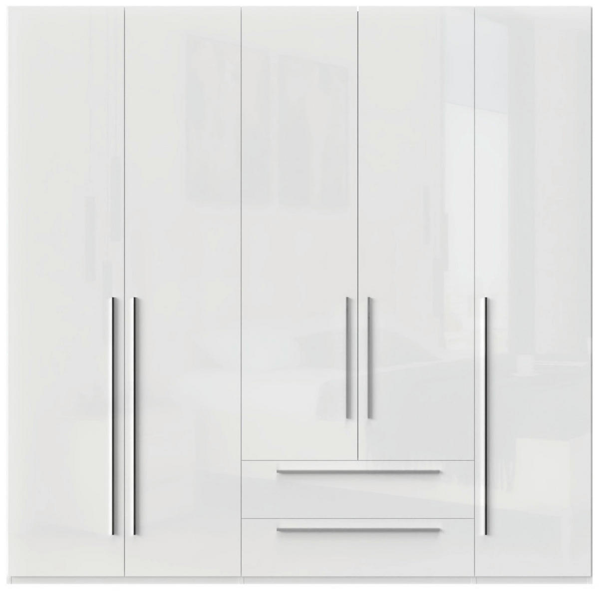 ORMAR SA KLASIČNIM VRATIMA bela, bela visoki sjaj  227/224/56 cm  - bela visoki sjaj/bela, Dizajnerski, pločasti materijal/plastika (227/224/56cm)