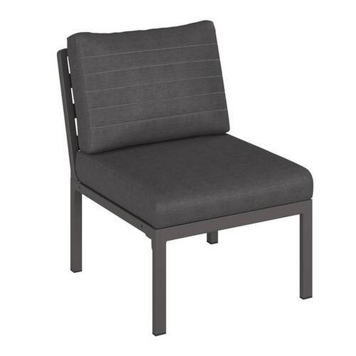 LOUNGEMITTELTEIL  - Dunkelgrau, Design, Textil/Metall (59/72/73cm) - Ambia Garden