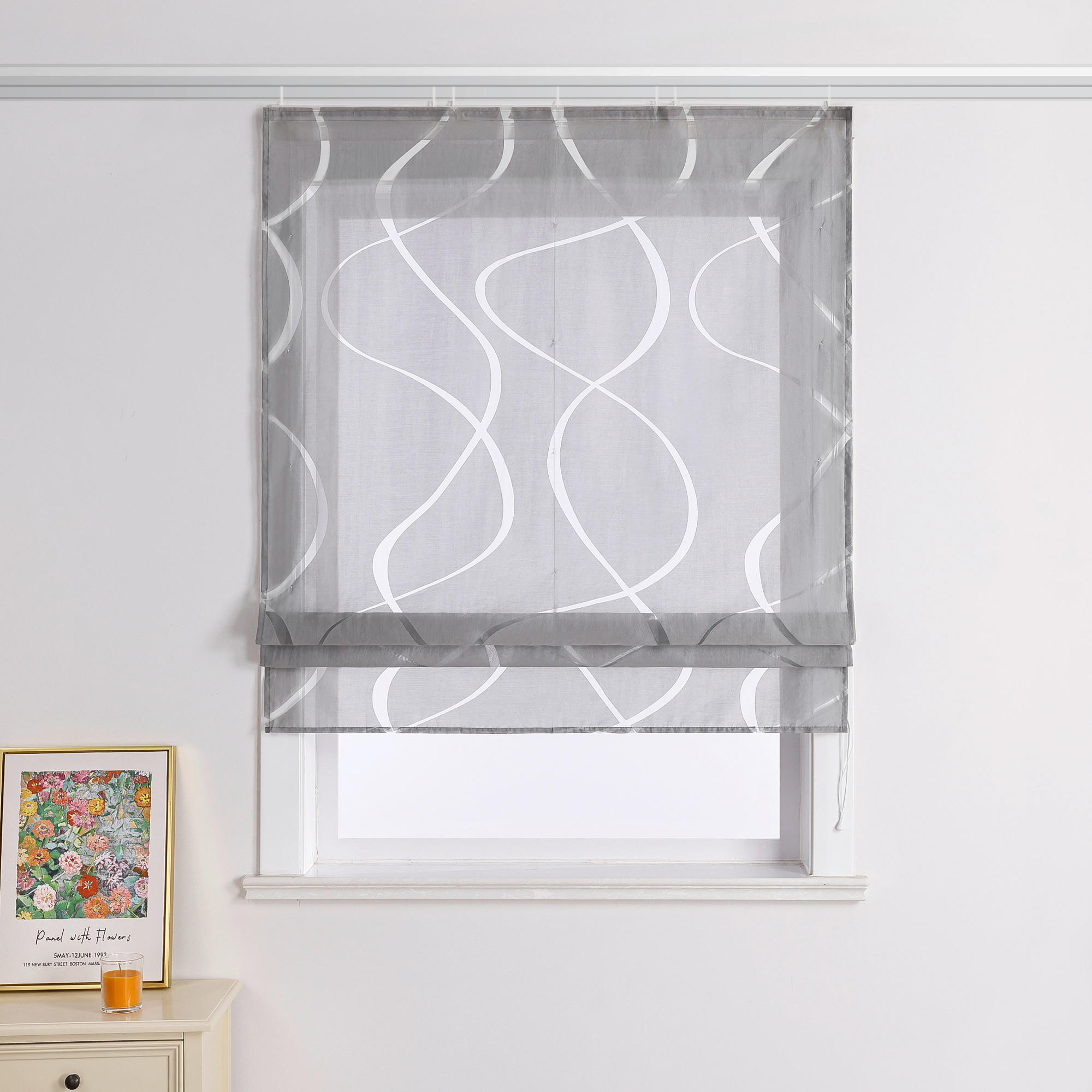 FALTROLLO  transparent  120/140 cm   - Grau, Basics, Textil (120/140cm) - Joyswahl