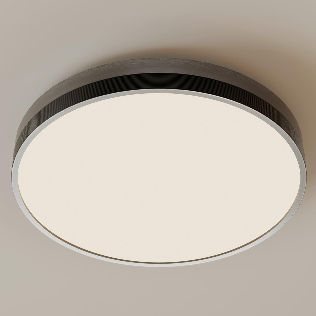 STROPNÉ LED SVIETIDLO, 38,5/7,5 cm  - antracitová, Design, kov/plast (38,5/7,5cm) - Novel