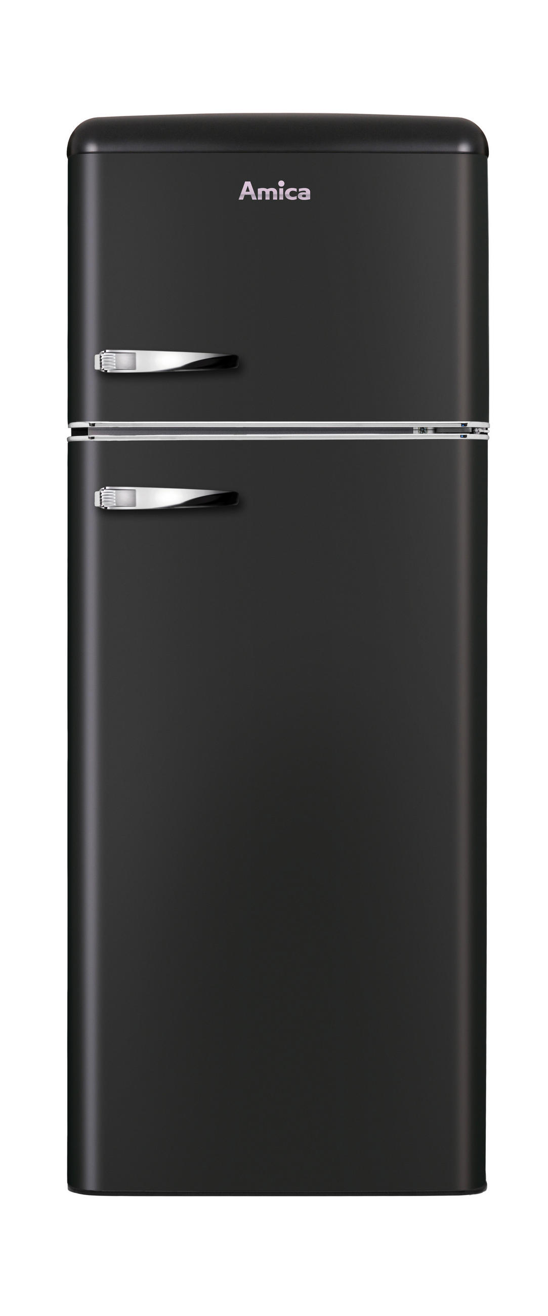 KÜHL-GEFRIER-KOMBINATION 55/144/61,5 cm  - Schwarz, Basics, Metall (55/144/61,5cm) - Amica