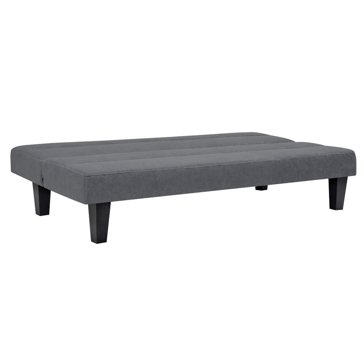 SCHLAFSOFA Kebo  in Anthrazit  - Anthrazit/Schwarz, Design, Textil/Metall (175/73/81cm) - MID.YOU