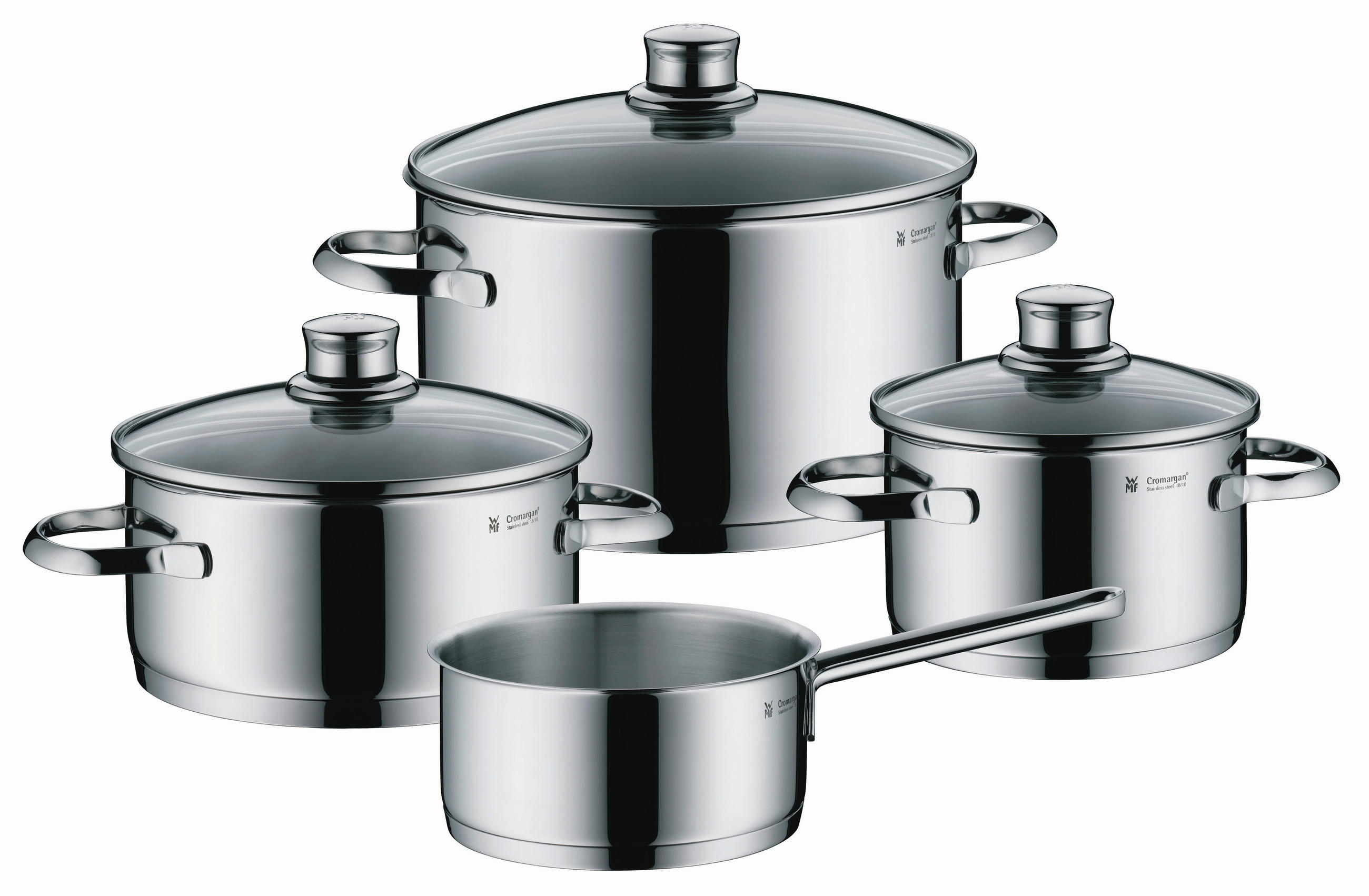 SET ŠERPI  4 dela  - Osnovno, staklo/metal - WMF