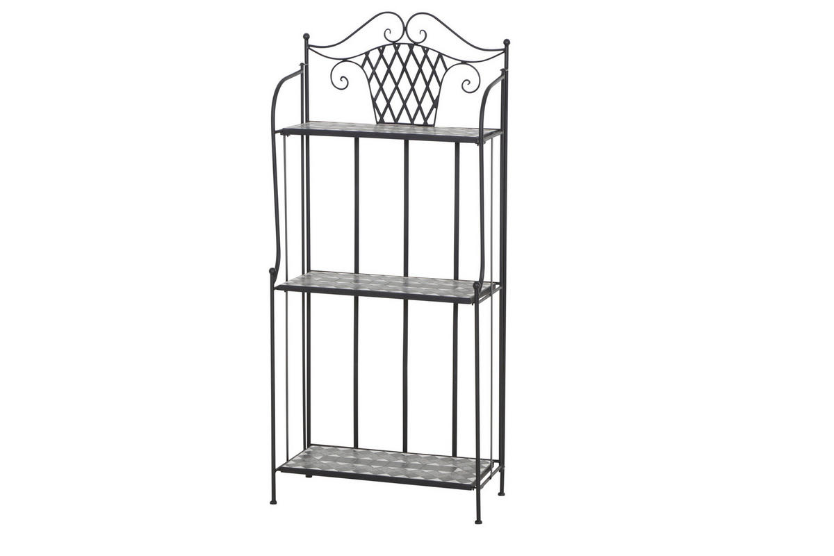 PFLANZTISCH  - Schwarz, KONVENTIONELL, Keramik/Metall (62/142/29cm) - Siena Garden