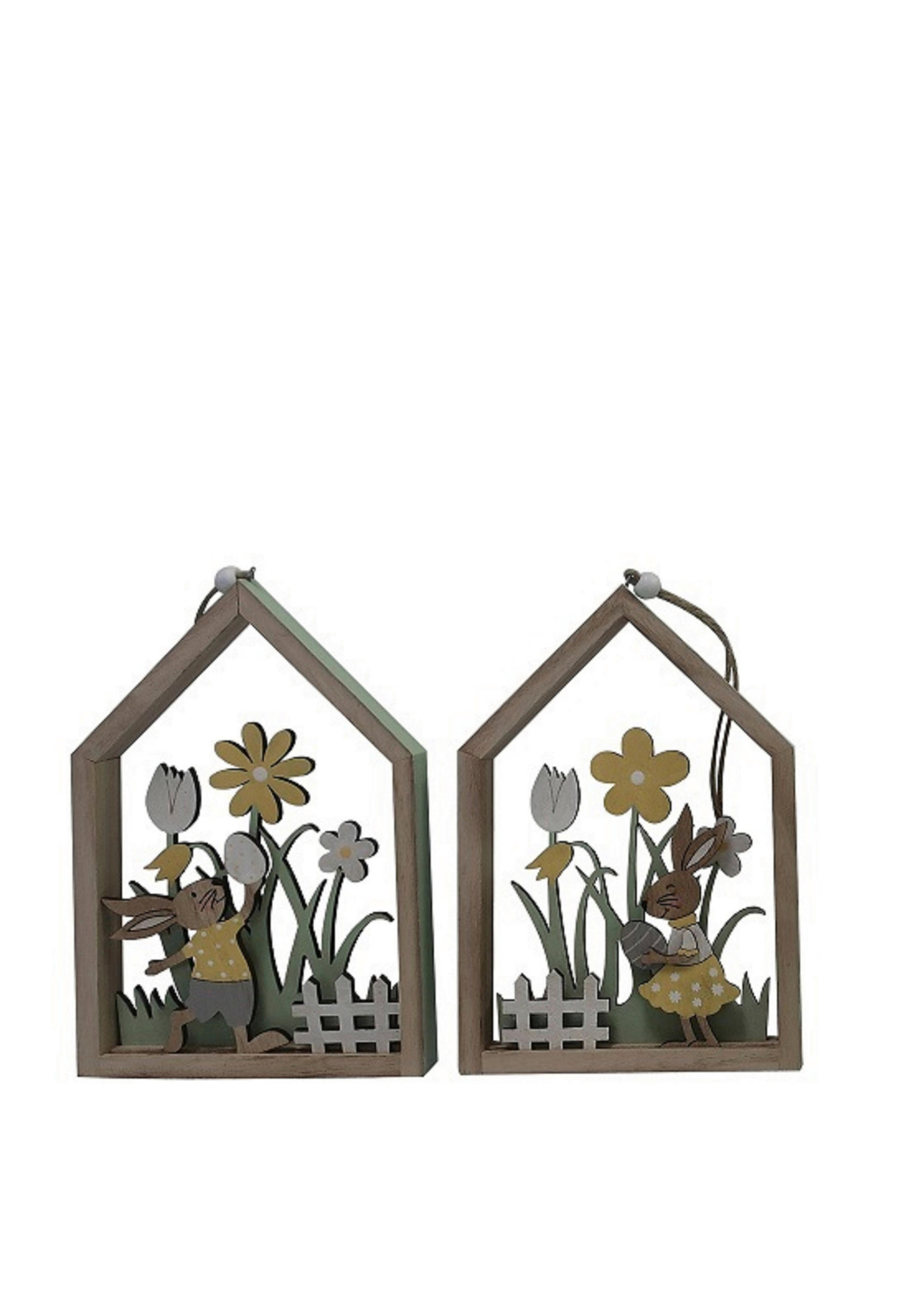 DEKOBLUME - Gelb/Naturfarben, LIFESTYLE, Holzwerkstoff/Textil (13/19,5/2,5cm)