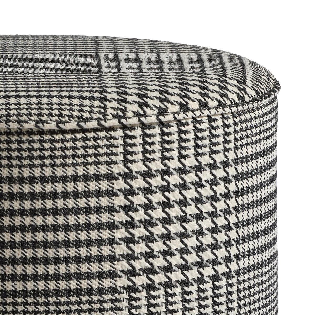 TABURET, textil, kompozitní dřevo,  - černá, Design, kompozitní dřevo/textil (35cm) - MID.YOU