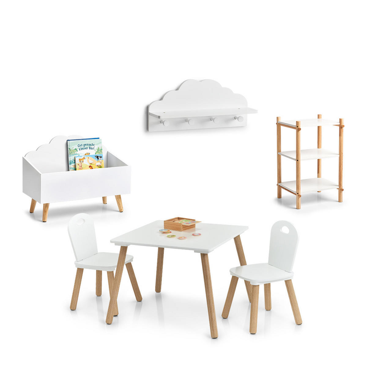 KINDERSITZGRUPPE Weiß  - Weiß, Basics, Holz/Holzwerkstoff (55/55/43,5cm) - Zeller Present