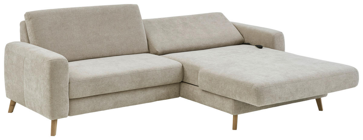 ECKSOFA  Chenille Beige  - Beige, Design, Holz/Textil (222/167cm) - Beldomo Comfort