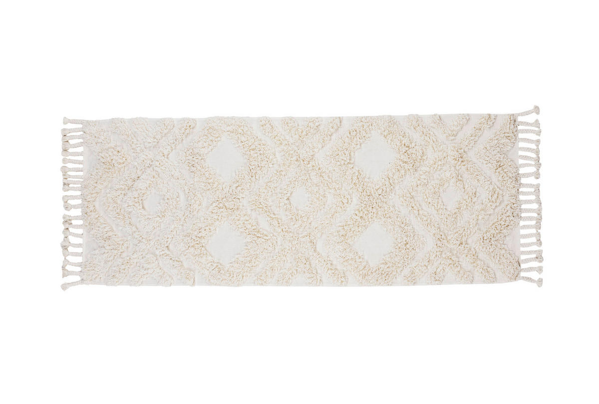 HOCHFLORTEPPICH 200/70 cm Weiß  - Weiß, LIFESTYLE, Textil (200/70cm) - P & B