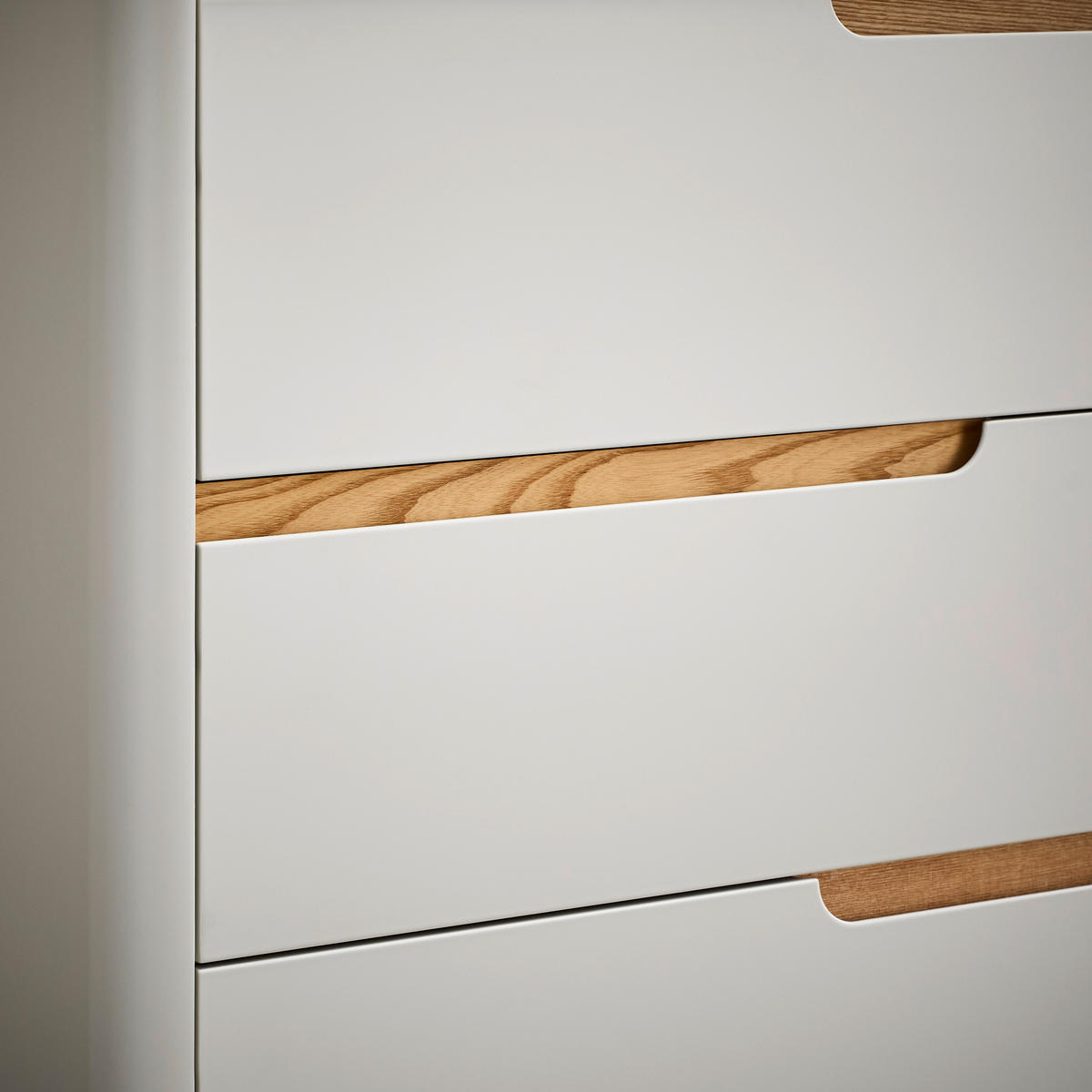 KOMMODE , 80/105/40 cm, 4 Schublade(n)  - Eichefarben/Grauweiss, Design, Holz/Holzwerkstoff (80/105/40cm) - Carryhome