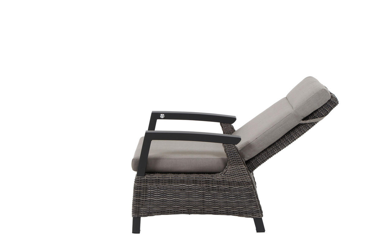 LOUNGEGARNITUR 4-teilig   72/206/103 cm Aluminium  - Grau, Basics, Keramik/Kunststoff (72/206/103cm) - Siena Garden