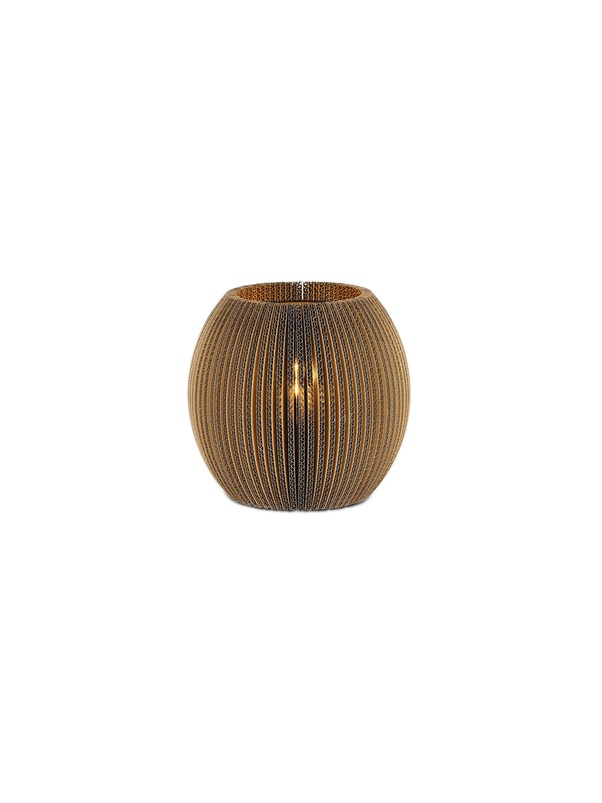 TISCHLEUCHTE 28/28 cm   - Naturfarben, Design, Wellpappe (28/28cm) - Hell