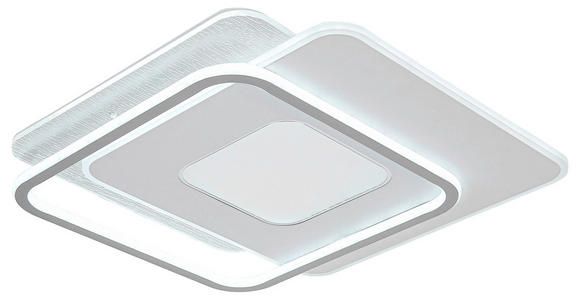 DECKENLEUCHTE    46,5/48,5/5 cm  - Chromfarben/Alufarben, Trend, Kunststoff/Metall (46,5/48,5/5cm) - Novel