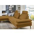 ECKSOFA in Echtleder Currygelb  180/310 cm  - Currygelb/Schwarz, Design, Leder/Metall (180/310cm) - Dieter Knoll