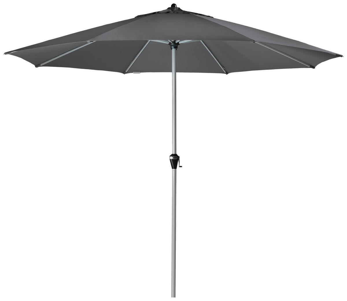 SONNENSCHIRM 380 cm Anthrazit  - Anthrazit/Silberfarben, Basics, Textil/Metall (380/380cm) - Doppler