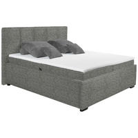 POLSTERBETT Matratze, Bettkasten, Topper Grau 180/200 cm  - Graphitfarben/Schwarz, KONVENTIONELL, Kunststoff/Textil (180/200cm) - Esposa