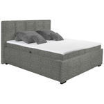 POLSTERBETT Matratze, Bettkasten, Topper Grau 180/200 cm  - Graphitfarben/Schwarz, KONVENTIONELL, Kunststoff/Textil (180/200cm) - Esposa