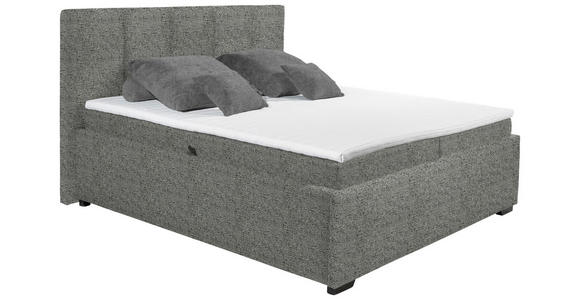 POLSTERBETT Matratze, Bettkasten, Topper Grau 180/200 cm  - Graphitfarben/Schwarz, KONVENTIONELL, Kunststoff/Textil (180/200cm) - Esposa