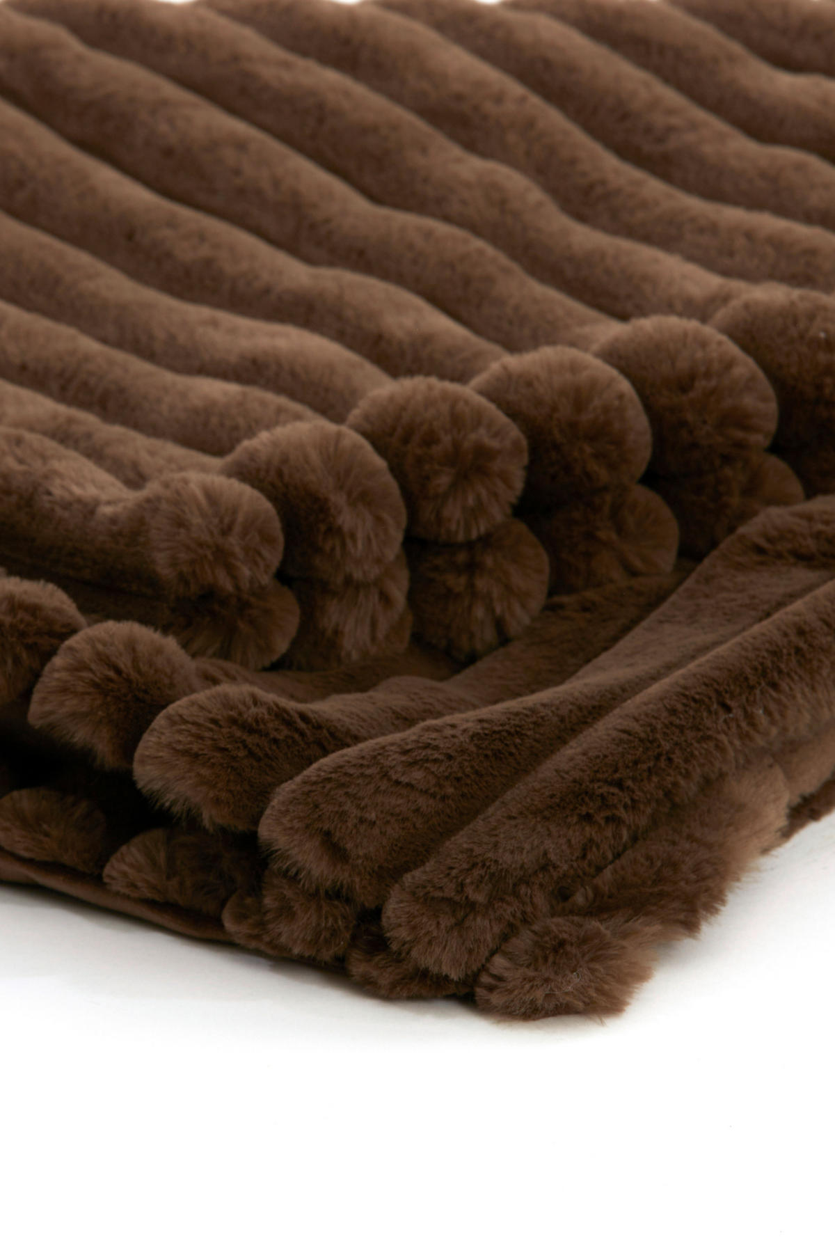 PLAID VAJEN 170/130 cm  - Dunkelbraun, LIFESTYLE, Textil (170/130cm) - Light & Living